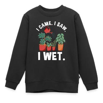 Lustige Gartenpflanze Nasse Pflanzen - Kinder Premium Organic Sweatshirt - Schwarz - Vorne - AI Model Kid Female (0cm)