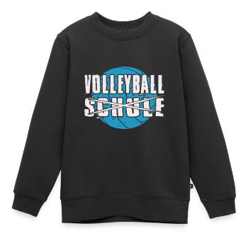 Volleyball Statt Schule Volleyballer Geschenkidee - Kinder Premium Organic Sweatshirt - Schwarz - Vorne - AI Model Kid Female (0cm)