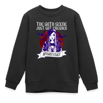 #Babybat - Baby Bat Gothic Goth Grufti Spruch - Kinder Premium Organic Sweatshirt - Schwarz - Vorne - AI Model Kid Female (0cm)