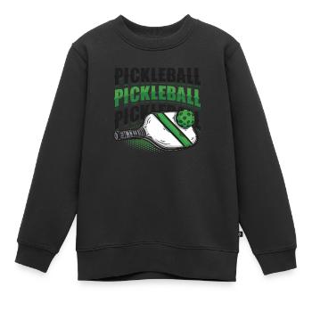 Pickleball-Liebhaber - Kinder Premium Organic Sweatshirt - Schwarz - Vorne - AI Model Kid Female (0cm)