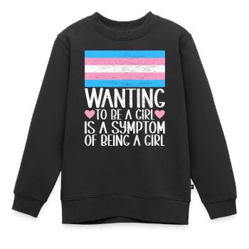 Transgender Trans LGBTQ - Kinder Premium Organic Sweatshirt - Schwarz - Vorne - AI Model Kid Female (0cm)