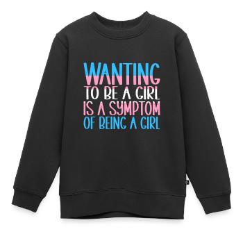 Transgender Trans LGBTQ - Kinder Premium Organic Sweatshirt - Schwarz - Vorne - AI Model Kid Female (0cm)