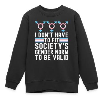 Transgender Trans LGBTQ - Kinder Premium Organic Sweatshirt - Schwarz - Vorne - AI Model Kid Female (0cm)
