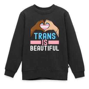 Transgender Trans LGBTQ - Kinder Premium Organic Sweatshirt - Schwarz - Vorne - AI Model Kid Female (0cm)