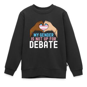 Transgender Trans LGBTQ - Kinder Premium Organic Sweatshirt - Schwarz - Vorne - AI Model Kid Female (0cm)