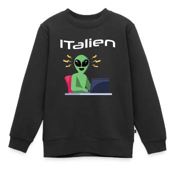 ITalien Alien Informatiker Hacker Coder - Kinder Premium Organic Sweatshirt - Schwarz - Vorne - AI Model Kid Female (0cm)