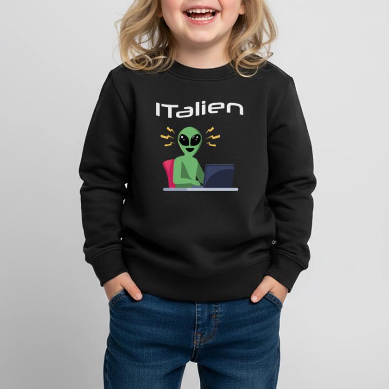 ITalien Alien Informatiker Hacker Coder Kinder Premium Organic Sweatshirt