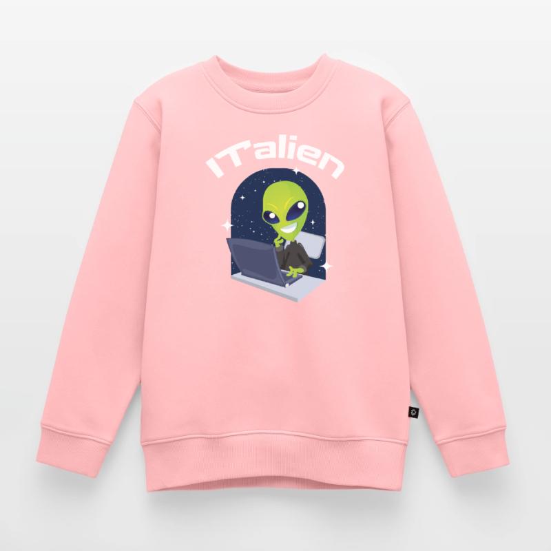 ITalien Alien Informatiker Hacker Coder Kinder Premium Organic Sweatshirt