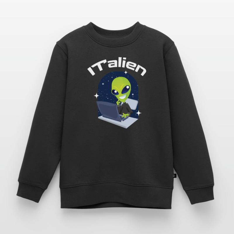 ITalien Alien Informatiker Hacker Coder Kinder Premium Organic Sweatshirt