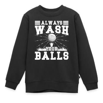 toujours laver vos balles - Sweat Premium enfant bio - noir - Devant - AI Model Kid Female (0cm)