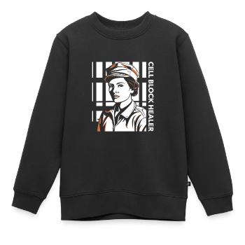 Infirmière correctionnelle guérisseuse de bloc cellulaire - Sweat Premium enfant bio - noir - Devant - AI Model Kid Female (0cm)