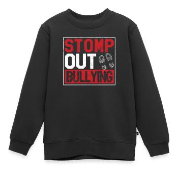 Stomp Out Bullying Funny Back To School Bildung - Kinder Premium Organic Sweatshirt - Schwarz - Vorne - AI Model Kid Female (0cm)