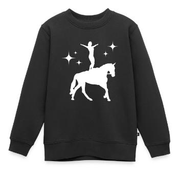 Voltigieren - Kinder Premium Organic Sweatshirt - Schwarz - Vorne - AI Model Kid Female (0cm)