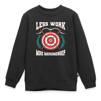 Tir à l’arc Tir à l’arc Archer Target - Sweat Premium enfant bio - noir - Devant - AI Model Kid Female (0cm)