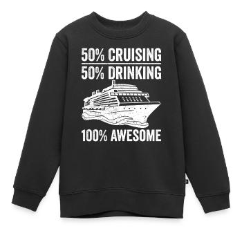 Croisière amusante - Sweat Premium enfant bio - noir - Devant - AI Model Kid Female (0cm)