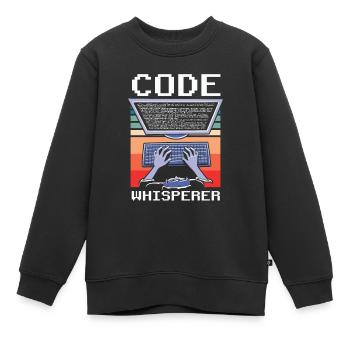 Code Flüsterer Programmierer Coding Coder - Kinder Premium Organic Sweatshirt - Schwarz - Vorne - AI Model Kid Female (0cm)