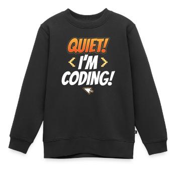 Programmation Silent I Programmation Codeur Programmation - Sweat Premium enfant bio - noir - Devant - AI Model Kid Female (0cm)