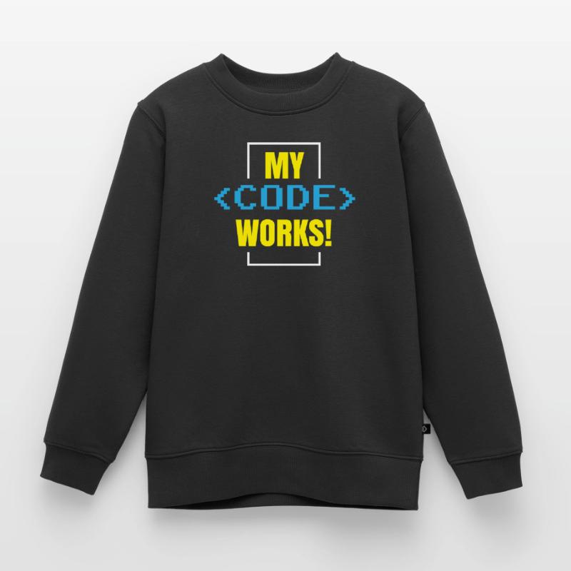 Mein Code Funktioniert Programmieren Coding Coder Kinder Premium Organic Sweatshirt