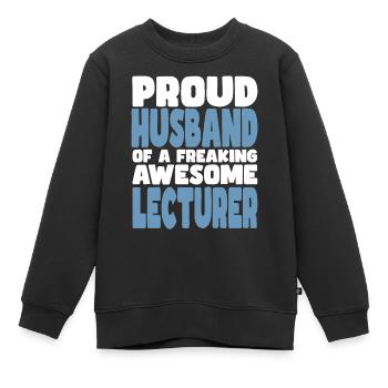 Stolze Ehefrau Eines Verdammt Guten Dozents - Kinder Premium Organic Sweatshirt - Schwarz - Vorne - AI Model Kid Female (0cm)