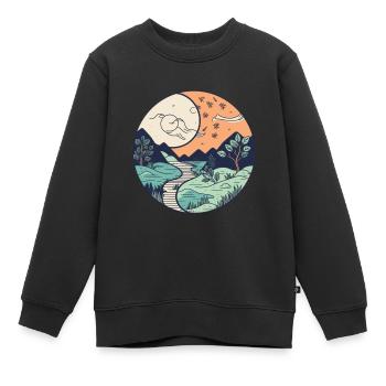 wundervolle Natur - Kinder Premium Organic Sweatshirt - Schwarz - Vorne - AI Model Kid Female (0cm)