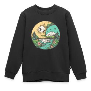 wundervolle Natur - Kinder Premium Organic Sweatshirt - Schwarz - Vorne - AI Model Kid Female (0cm)