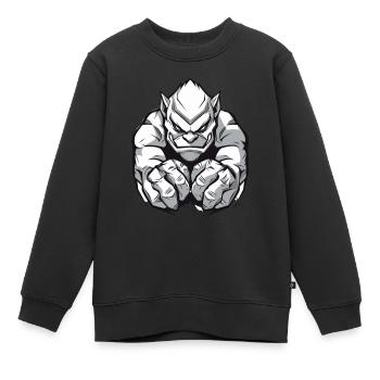 Joueur cool - Sweat Premium enfant bio - noir - Devant - AI Model Kid Female (0cm)