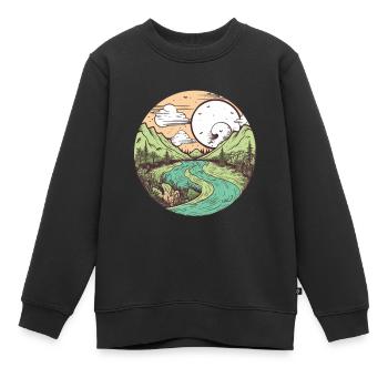 wundervolle Natur - Kinder Premium Organic Sweatshirt - Schwarz - Vorne - AI Model Kid Female (0cm)