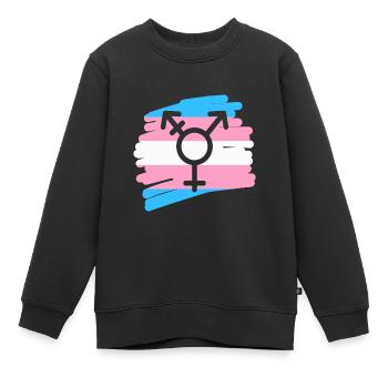 Transgender Trans LGBTQ - Kinder Premium Organic Sweatshirt - Schwarz - Vorne - AI Model Kid Female (0cm)