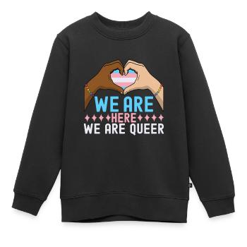 Transgender Trans LGBTQ - Kinder Premium Organic Sweatshirt - Schwarz - Vorne - AI Model Kid Female (0cm)