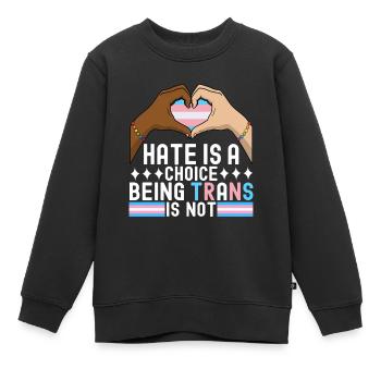 Transgender Trans LGBTQ - Kinder Premium Organic Sweatshirt - Schwarz - Vorne - AI Model Kid Female (0cm)