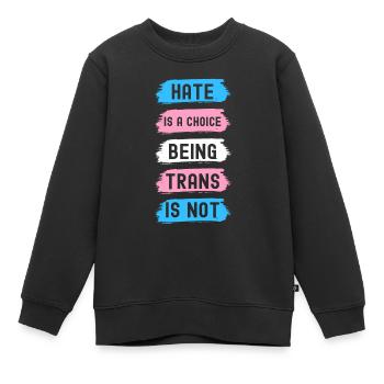Transgender Trans LGBTQ - Kinder Premium Organic Sweatshirt - Schwarz - Vorne - AI Model Kid Female (0cm)