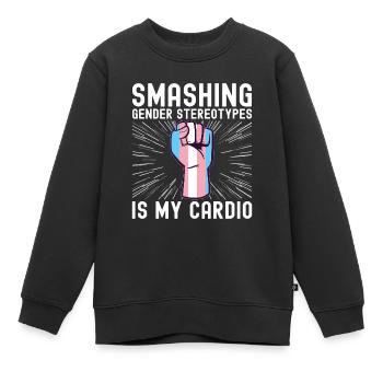 Transgender Trans LGBTQ - Kinder Premium Organic Sweatshirt - Schwarz - Vorne - AI Model Kid Female (0cm)