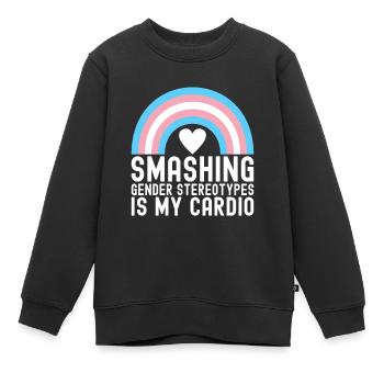 Transgender Trans LGBTQ - Kinder Premium Organic Sweatshirt - Schwarz - Vorne - AI Model Kid Female (0cm)