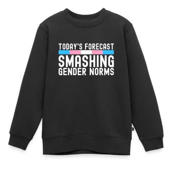 Transgender Trans LGBTQ - Kinder Premium Organic Sweatshirt - Schwarz - Vorne - AI Model Kid Female (0cm)