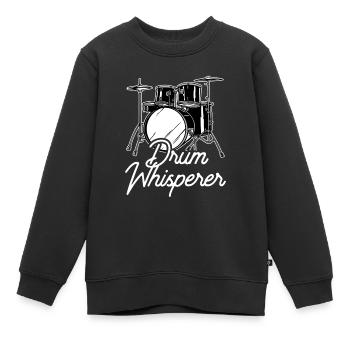 Tambour Chuchoteur Tambour Chuchotant Tambour Tambour Tambour - Sweat Premium enfant bio - noir - Devant - AI Model Kid Female (0cm)