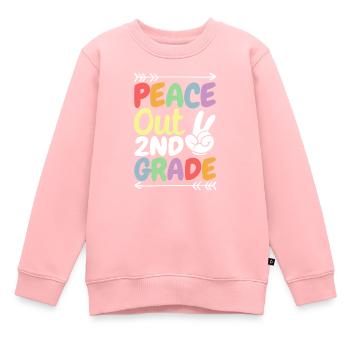 Peace Out 2nd Grade Second Graduation Last Day - Kinder Premium Organic Sweatshirt - Rosa - Vorne - AI Model Kid Female (0cm)