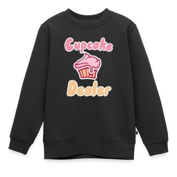 Cupcake-Händler - Kinder Premium Organic Sweatshirt - Schwarz - Vorne - AI Model Kid Female (0cm)