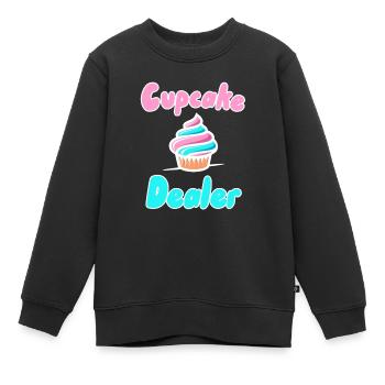 Cupcake-Händler - Kinder Premium Organic Sweatshirt - Schwarz - Vorne - AI Model Kid Female (0cm)