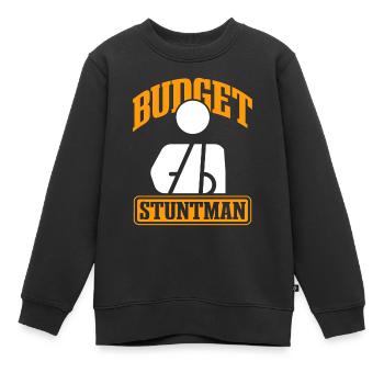 Lustiger Stuntman-Witz mit gebrochenem Arm - Kinder Premium Organic Sweatshirt - Schwarz - Vorne - AI Model Kid Female (0cm)