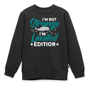 Béluga Béluga Baleine Observation des baleines Dauphin Dauphin - Sweat Premium enfant bio - noir - Devant - AI Model Kid Female (0cm)