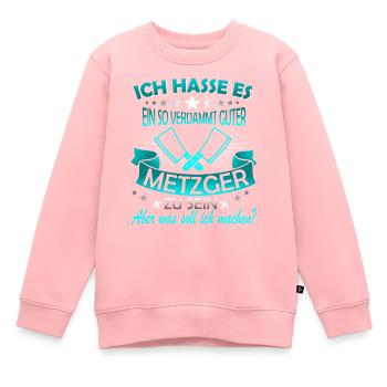 Fleischer Metzger Schlachter Schlächter - Kinder Premium Organic Sweatshirt - Rosa - Vorne - AI Model Kid Female (0cm)