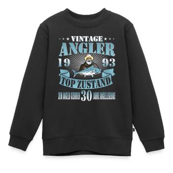 Geschenk zum 30 Geburtstag 30 Jahre 30er Angler - Kinder Premium Organic Sweatshirt - Schwarz - Vorne - AI Model Kid Female (0cm)