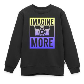 Photographie Photo Photographe Photographes! Photographes - Sweat Premium enfant bio - noir - Devant - AI Model Kid Female (0cm)