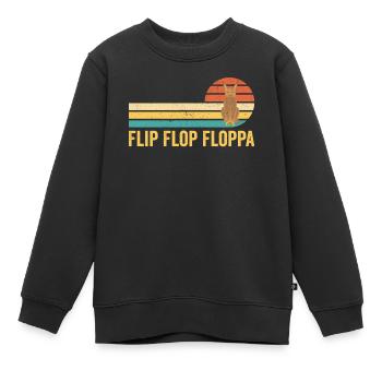 Big Floppa Karakal Katze Meme Retro - Kinder Premium Organic Sweatshirt - Schwarz - Vorne - AI Model Kid Female (0cm)
