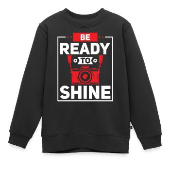 Photographie Photo Photographe Photographes! Photographes - Sweat Premium enfant bio - noir - Devant - AI Model Kid Female (0cm)