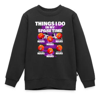 Mars - Kinder Premium Organic Sweatshirt - Schwarz - Vorne - AI Model Kid Female (0cm)