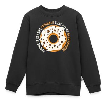 La gentillesse est gratuite, saupoudrez ce truc partout - Sweat Premium enfant bio - noir - Devant - AI Model Kid Female (0cm)