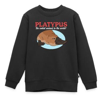 Schnabeltiere Platypus Schnabeltier Geschenk - Kinder Premium Organic Sweatshirt - Schwarz - Vorne - AI Model Kid Female (0cm)