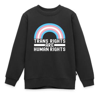 Transgender Trans LGBTQ - Kinder Premium Organic Sweatshirt - Schwarz - Vorne - AI Model Kid Female (0cm)