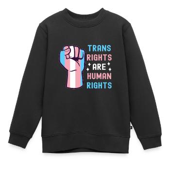 Transgender Trans LGBTQ - Kinder Premium Organic Sweatshirt - Schwarz - Vorne - AI Model Kid Female (0cm)
